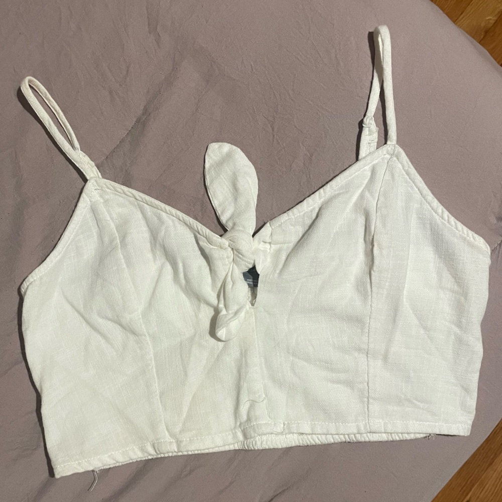 White crop top